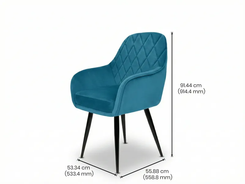 Orchid Dining Chair in Teal aqua
